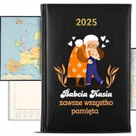 Kalendarze - KALENDARZ 2025 Rok Książkowy Czarny Planer BABCIA Wszystko Pamięta KREATOR - miniaturka - grafika 1