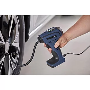 Cartrend 10728 LED kompresor ręczny 12 V, podświetlany, pompka powietrza do opon, piłek, materacy, pomoc w pływaniu, z wyświetlaczem LCD, 25 l/min, 8,3 bar - Akcesoria motoryzacyjne - miniaturka - grafika 1