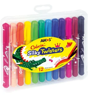 KW Trade Kredki Silky Twisters 12 sztuk - Przybory szkolne - miniaturka - grafika 6