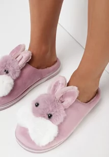 Różowe Kapcie Chlorythia - Kapcie damskie - miniaturka - grafika 1