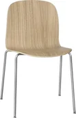 Fotele i krzesła ogrodowe - Krzesło Visu Tube jasny dąb na chromowanych nogach - miniaturka - grafika 1