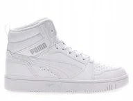 Buty sportowe męskie - Buty młodzieżowe Puma Rebound białe wysokie 39383105 38 - miniaturka - grafika 1