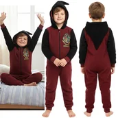 Piżamy chłopięce - Harry Potter POLAROWA piżama JEDNOCZĘŚCIOWA zapinana na zamek, dziecięce CIEPŁE onesie z kapturem 5 lat 110cm - sarcia.eu - miniaturka - grafika 1