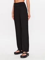 Spodnie damskie - YAS Spodnie materiałowe 26028051 Czarny Regular Fit - miniaturka - grafika 1