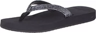 Klapki i japonki damskie - Reef Damskie japonki Star Cushion Sassy, Czarny Black Silver Bls, 38.5 EU - miniaturka - grafika 1