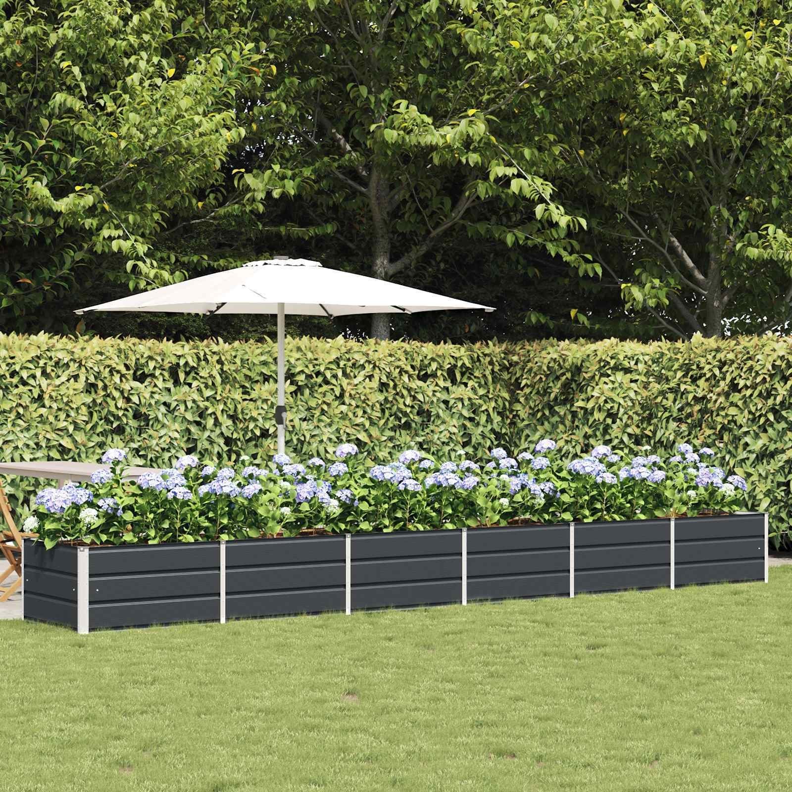 vidaXL Donica Antracyt 480 x 80 x 45 cm Stal