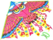Zabawki i gry sportowe - Urwiskowo, latawiec dla dzieci z rączką kolorowa sowa 95 cm - miniaturka - grafika 1