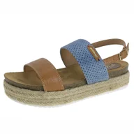 Sandały damskie - Sandały damskie espadryle BEPPI 2171560 jeans - miniaturka - grafika 1
