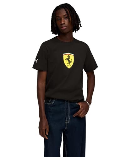 Ferrari kolorowa tarcza koszulka PUMA czarna