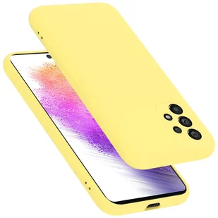 Pokrowiec Do Samsung Galaxy A73 5G Etui w LIQUID ŻÓŁTY TPU Silikon Case Cover Obudowa Ochronny Cadorabo - Etui i futerały do telefonów - miniaturka - grafika 1