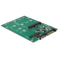 Adaptery i przejściówki - Delock 22-pinowy konwerter SATA -> 1 x M.2 NGFF + 1 x mSATA (62670) - miniaturka - grafika 1