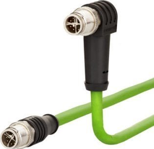 Metz Kabel połączeniowy METZ CONNECT M12 męski-M12 męski, 8-stykowy, kodowany X, z hakiem prostym, 2 m