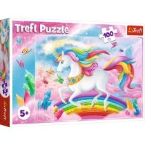 Trefl Puzzle 100 Krzyształowy świat Jednorożców - Puzzle - miniaturka - grafika 1