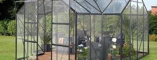 VITAVIA szklarnia ogrodowa Sirius 13000, zielona - (13 m2; 3,84 x 3,84 m) szkło hartowane + baza - Szklarnie ogrodowe - miniaturka - grafika 14