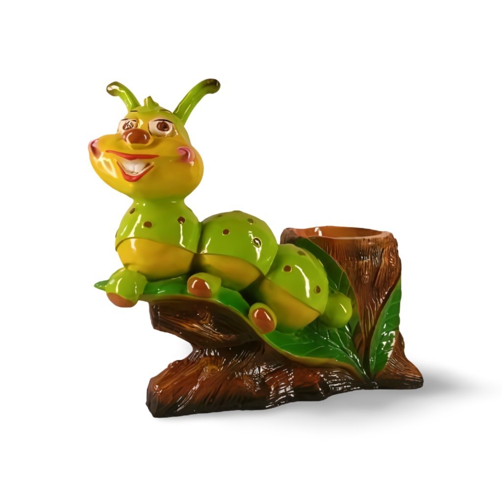 Figura Dekoracja Gąsienica Doniczka