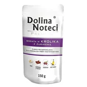Mokra karma dla psów - Dolina Noteci PREMIUM BOGATA W KRÓLIKA Z ŻURAWINĄ DOYPACK 150 G - miniaturka - grafika 1