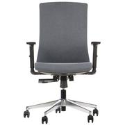 Fotele i krzesła biurowe - Fotel obrotowy TONO grafit podstawa chromowana - miniaturka - grafika 1