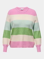 Swetry damskie - ONLY Carmakoma Sweter New Daria 15306802 Kolorowy Regular Fit - miniaturka - grafika 1