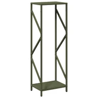 Wózki magazynowe - vidaXL Stojak na drewno opałowe Oliwkowy Zielony 34x25x100 cm - miniaturka - grafika 1