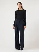 Spodnie damskie - YAS Spodnie "Pimis" w kolorze granatowym - miniaturka - grafika 1