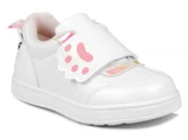 Buty dla dziewczynek - Buty dziecięce sportowe białe adidasy dziewczęce na rzepy Wojtyłko 24391-23 - miniaturka - grafika 1