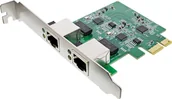 Kontrolery - Kontroler InLine InLine® Dual Gigabit network card, 1x RJ45 2.5Gb/s, PCIe x1, incl. low profile bracket - miniaturka - grafika 1