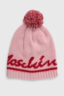 Czapki damskie - Moschino czapka wełniana kolor różowy wełniana - miniaturka - grafika 1