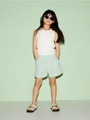 Spodnie i spodenki dla dziewczynek - Reserved - Muślinowe szorty - jasnozielony - miniaturka - grafika 1