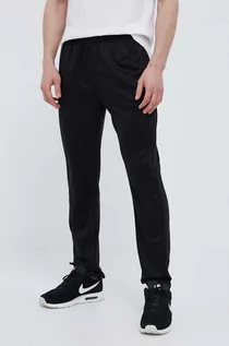 Spodnie męskie - Kappa spodnie dresowe kolor czarny gładkie - grafika 1