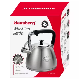 KLAUSBERG KB-7612 CZAJNIK STALOWY Z GWIZDKIEM 3L  - Czajniki na gaz - miniaturka - grafika 9