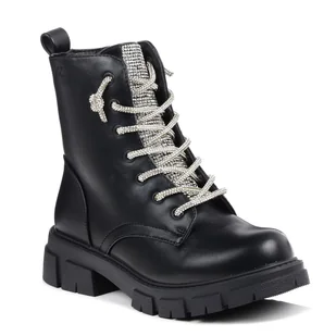 Buty zimowe dziecięce dziewczęce ocieplane botki czarne Wojtyłko 25065-34 - Buty dla dziewczynek Buty zimowe dziecięce dziewczęce ocieplane botki czarne Wojtyłko 25065-34 - Buty dla dziewczynek - miniaturka - grafika 1