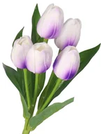 Sztuczne kwiaty - TULIPANY BUKIET TULIPANÓW GUMOWANE GUMOWE SILIKONOWE JAK ŻYWE - miniaturka - grafika 1
