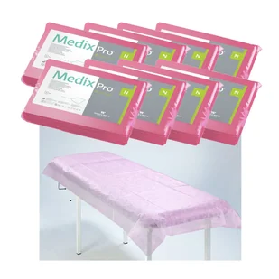 Prześcieradło jednorazowe 80cm x 210cm różowe 20g MedixPro 80szt - Kosmetyczne akcesoria jednorazowe - miniaturka - grafika 1