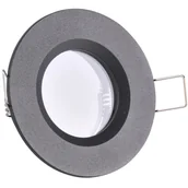 Oprawy, klosze i abażury - Polux Oczko podtynkowe BORAS 1x8W GU10 315441 czarny IP44 315441 - miniaturka - grafika 1