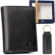 Portfele - Zestaw na prezent męski portfel skórzany z brelokiem - Peterson - miniaturka - grafika 1