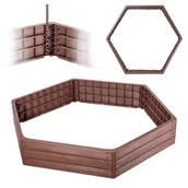 Donice - Obrzeże ogrodowa rabata Aizac sześciokątna brązowy - miniaturka - grafika 1