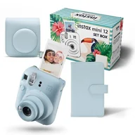 Aparaty natychmiastowe - Aparat FUJIFILM Instax mini 12 Set Box (album + etui) Niebieski - miniaturka - grafika 1
