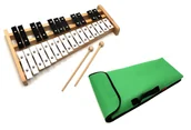 Akcesoria do perkusji - Dzwonki Chromatyczne 27-tonowe cymbałki + POKROWIEC zielony - miniaturka - grafika 1