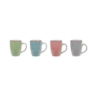 Kubki - Excellent Houseware Kubek ceramiczny / zestaw komplet kubków NA PREZENT 4x 270 ml 124315 - miniaturka - grafika 1