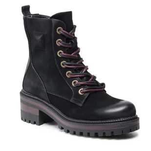 Wrangler Botki Ballantyne WL12600A Black/Burgundy 338 - Botki damskie - miniaturka - grafika 1