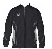 Kurtki męskie - ARENA KURTKA MEN'S TL WARM UP JACKET BLACK/GREY 1D350/51 XS - miniaturka - grafika 1