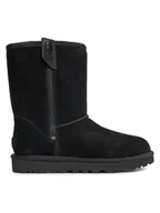 Botki damskie - UGG Skórzane botki "Classic Short" w kolorze czarnym - miniaturka - grafika 1