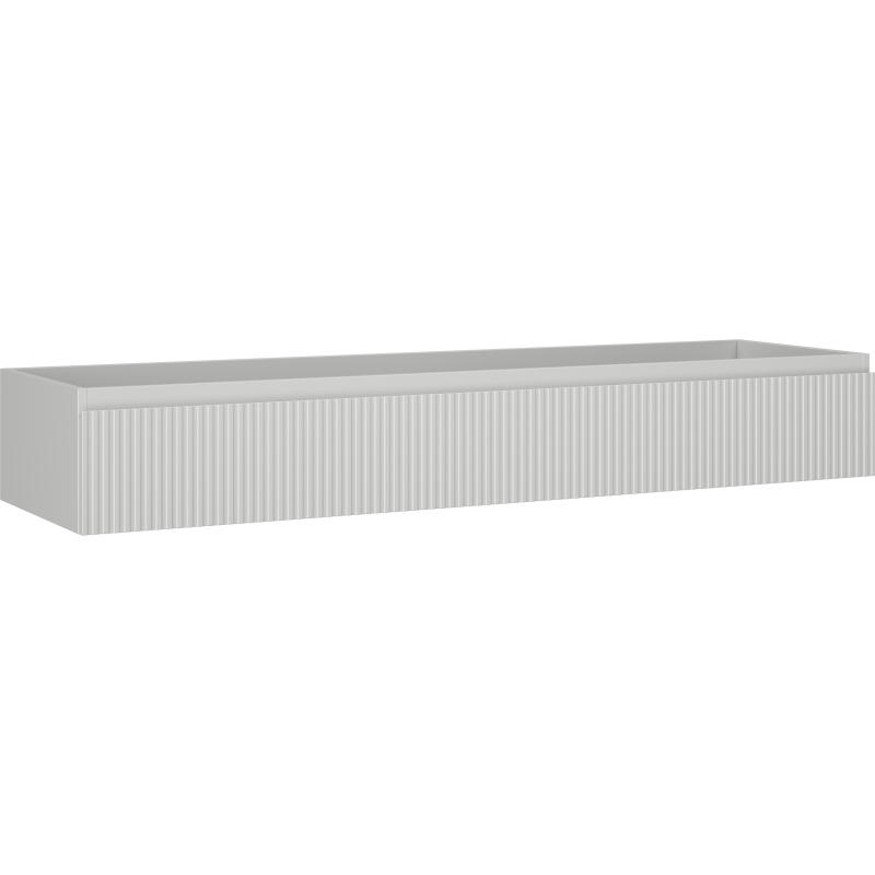 Mexen Rivel szafka łazienkowa podumywalkowa 160 cm, 1 szuflada, ryflowana , szara mat - 91A20-16023-1-BF62