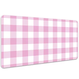 Mata ochronna z nadrukiem Różowa kratka 100x50 cm, Dywanomat - Obrusy i serwetki - miniaturka - grafika 1