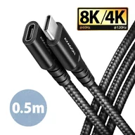 Kable - BUCM32-CF05AB Kabel przedłużacz Gen2 USB-C - USB-C 0.5m, 5A, 20Gbps, PD 240W, oplot - miniaturka - grafika 1