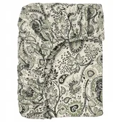 Prześcieradła - IKEA RODGERSIA Prześcieradło z gumką, zielony/biały, 140x200 cm - miniaturka - grafika 1