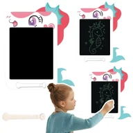 Prace ręczne dla dzieci - Znikopis Tablica Do Rysowania Pisania LCD Rysik Jednorożec Biała LEAN Toys - miniaturka - grafika 1