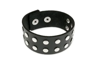 Bransoletka Dwurzędowa Nity Black Rock - Bransoletki - miniaturka - grafika 1