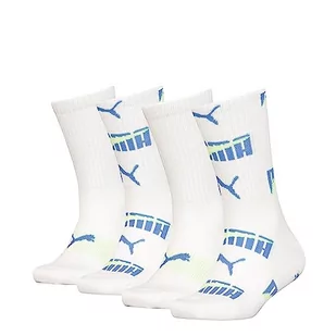 PUMA Skarpety dziecięce Crew Sock (4 sztuki), niebieski/biały., 27-30 - Skarpetki damskie - miniaturka - grafika 1
