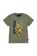 Koszulki dla chłopców - Lego t-shirt bawełniany dziecięcy kolor zielony gładki - miniaturka - grafika 1